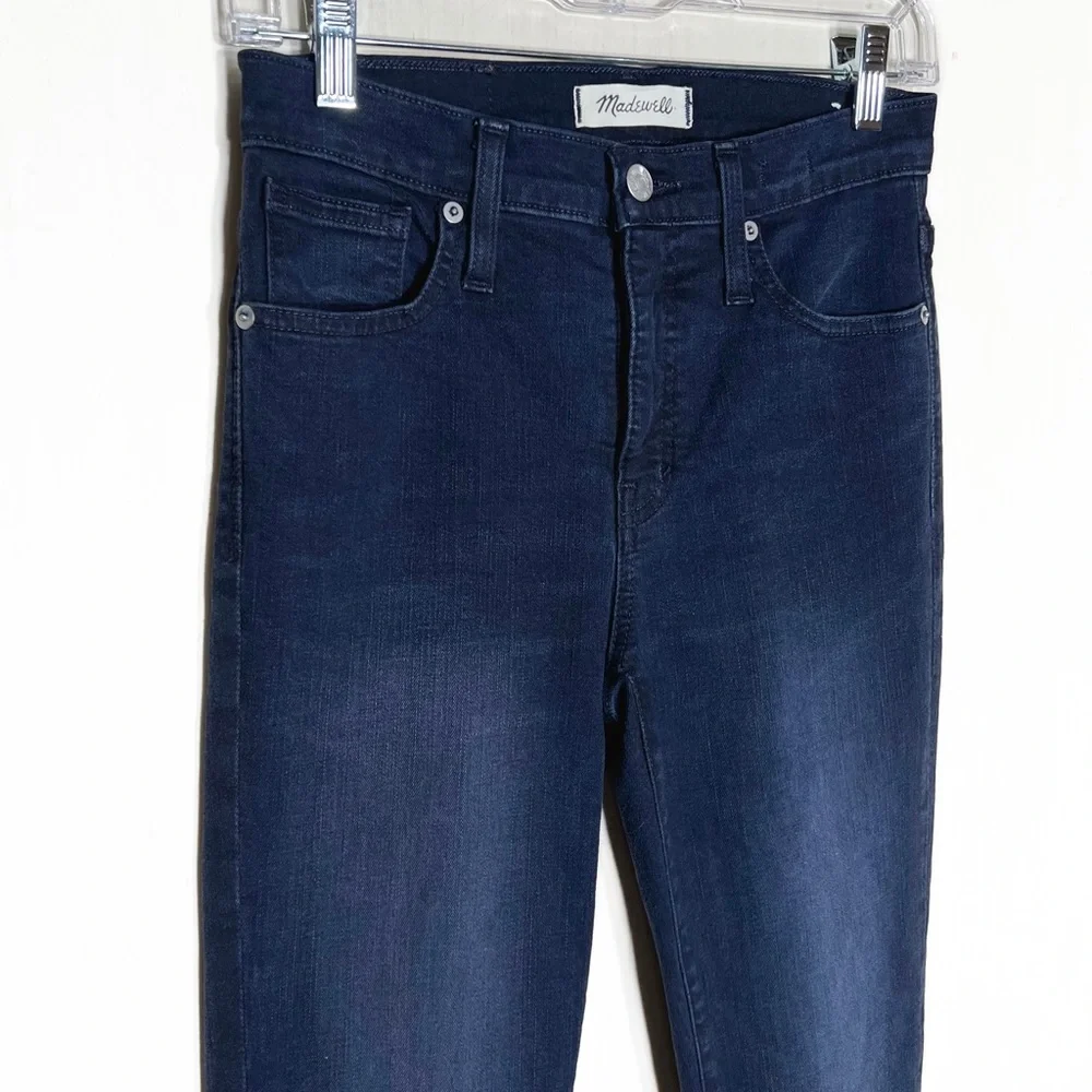 Madewell Navy Blue Colored Denim 9” High Rise Skinny Jeans